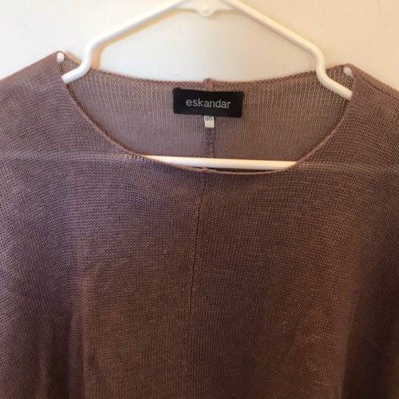 Taupe Linen Sweater by Eskandar - Picture 3 of 8